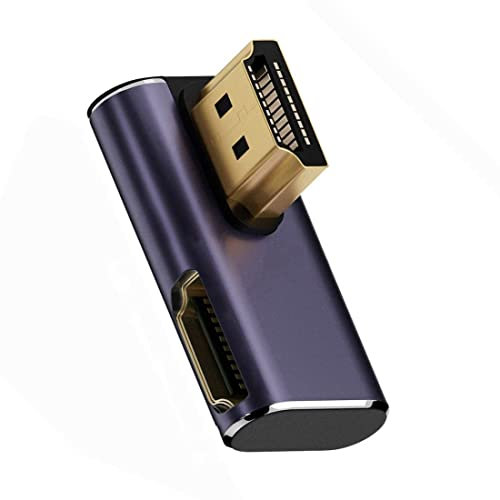 chenyang CY HDMI 2.1 Konverter Adapter, HDMI Stecker rechte Seite auf Buchse 90 Grad links gewinkelte Low Profile UHD Erweiterung Konverter Adapter