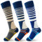 3 Paare Skisocken Kinder Dicke Socken Jungen Wintersocken Warme Kindersocken Lange Thermosocken für Kinder Sockenlänge 18-20 CM 27-30/8-10 Jahre