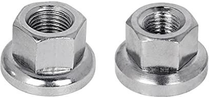 Lioaeust Radmutter, 2 Stück, Edelstahl, Radachse, Spurmuttern, Größen, Nabenflansch, Achsmutter für Radfahren, Mountainbike (M9)