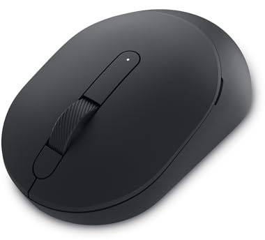 Dell MS355 Silent Mouse - Programmable Scroll Wheel, Secure Dual-Mode Connectivity, Adjustable DPI, Adjustable Polling Rate upto 250Hz, Ambidextrous, Low Battery LED Indicator, 3-Year Warranty - Black
