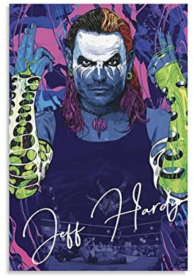 IKONYA Leinwand Wandkunst Malerei Senza Cornice Jeff Hardy Poster Decorazione Soggiorno Camera da letto Pittura 60X90cm