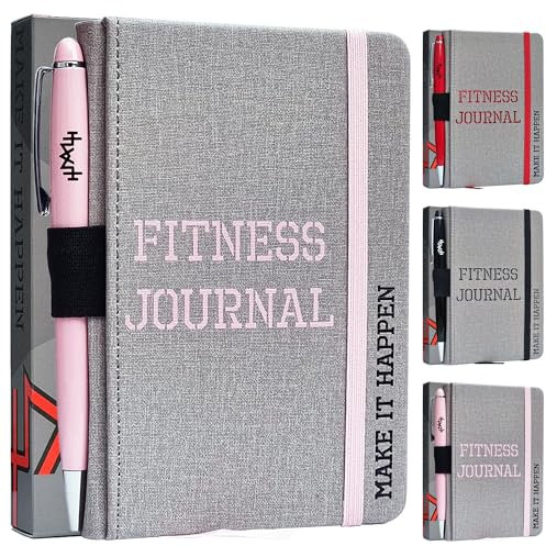 MaLetics – Agenda del diario di fitness A6 giornaliero esercizio registro libro per uomini e donne – Imposta 15 obiettivi, traccia 93 allenamenti, misura progressi e registro 24 record personali