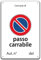 Phonecasing Cartello Segnale Divieto di Sosta - Parcheggio 3 mm Composito (20 cm x 30 cm, Passo Carrabile Personalizzabile)