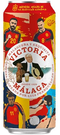 Victoria de Málaga | Cerveza suave malagueña y exquisita!! | Caja 24 de Latas de 50 cl.