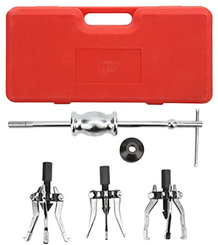 5pcs 3 Jaw Slide Hammer Puller Set Universal Internal External Pullers for Pulling Out Gears Bearings Reliable Bearing Slide Hammer Puller Set with 3pcs 3 Jaw Puller, Slide Hammer
