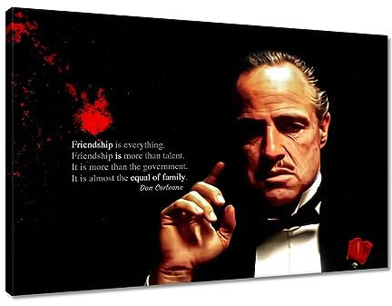 Gemälde gedruckt auf Leinwand Wandkunst Dekor 60x40cm Don Corleone Nr. H2531Z_PC1E