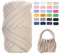 Uiopa Bulky Armstricken Wolle, 250g Dicke Wolle Sperrige Handstrickgarn, Grob Gestrickte Schlauchgarn Häkelwolle Chunky Yarn für Taschen, Decken, Körbe, Haustiernester, DIY-Kunsthandwerk