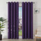 Joydeco Tende Oscuranti per Interni 2 Pezzi L 140 x A 200, Tende Termiche con Occhielli Viola Scuro per Soggiorno Moderne, Cameretta Bambini, Camera