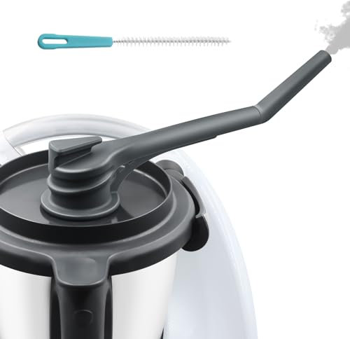 CBJEHIFEY Desviador de vapor para Thermomix TM6 MCC, para accesorios Thermomix, de silicona, para armarios colgantes, compatible con Monsieur Cuisine Smart Extra Largo Desvío de vapor con cepillo