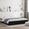 vidaXL Black Engineered Wood Bed Frame with Storage Drawers - Super King-Size Platform 180x200 cm, Sturdy Plywood Slats