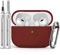 Inesore Compatible with Airpods Pro 2nd/1st Case Cover, Silicone Protective Case for Apple Airpods Pro 2nd/1st Generation Charging Case with Keychain and Cleaner Pen, (Wine red)