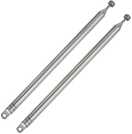 2 Pezzi 76cm 7-Sezione Antenna Radio FM Telescopica, direzione Regolabile a 360 °, Per TV, Radio FM, Telecomando, VCD, Giocattolo Elettrico