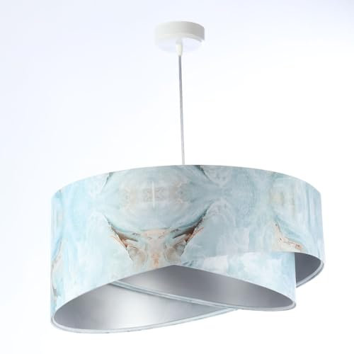 ONZENO Lightning Pendelleuchte Galaxy Nimbus Jovial 1 60W LED IP 20 Modern Pendelleuchte für Innenraum Wohnzimmer, Wohnkultur, Büro, Küche, 50x23x23cm (Pastell, Bunt)