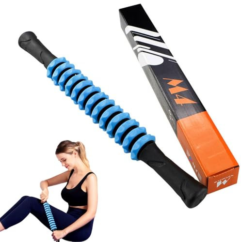 Kugooyi Yoga Massage Roller Stick, Muskel Entspannen Trainingsgerät Ultraportabel Multifunktions Relief Tool Anti-Cellulite Körperformung für Beine Rücken Schultern Nacken Arme (Blau)