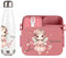 wolga-kreativ Set personalisierte Brotbüchse und Kinderflasche für Mädchen mit Fee am Ast Motiv Bento Lunchbox mit Fächern und Unterteilung für Schule und Kindergarten
