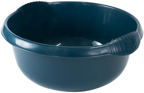 4x Schüssel rund navy - Dunkelblau - 4,5 Liter - 28 cm - Waschschüssel Spülschüssel Wasserschüssel Lebensmittelecht Kunststoff Spüle Haushaltsschüssel Universal Küchenschüssel Pflege nestbar