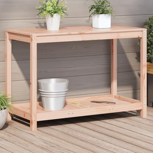Lawn & Garden Pflanztisch mit Ablage 108x50x75cm Massivholz Douglas Gartenarbeit