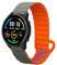 kwmobile Bracelet Compatible avec Xiaomi Mi Watch Color Sport / S1 Active Bracelet - Bracelet de Rechange pour Fitness Tracker en Silicone - Gris-Orange