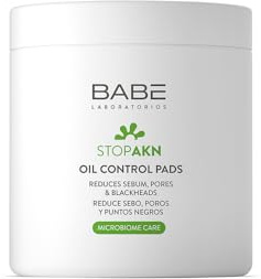 Laboratorios Babé - Stop AKN Oil Control Pads | Seoregulatory and Purifying Discs | Acne Treatment | 60 Discs