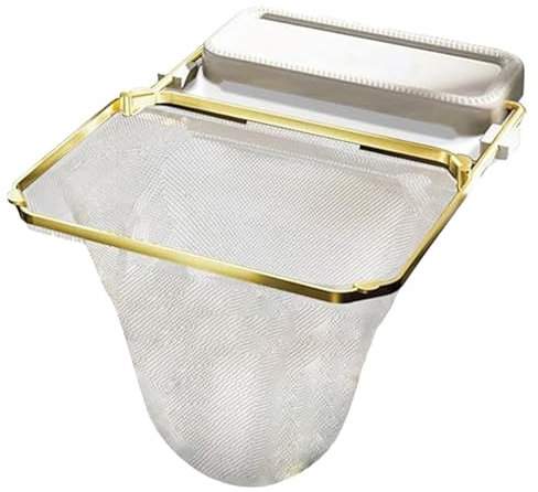 Poludatly Sink Waste Filter Rack, Sink Strainer Mesh Holder, Foldable Sink Strainer Basket, Food Waste Strainer, Rust-Proof Frame With 50 Mesh Bags, Sink Food Catcher