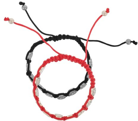 VALICLUD 1paio Bracciale Rosario Intrecciato Regolabile Corda Per Uomo E Donna Bracciale Decorativo Multicolore Design Unico E Chic Comodo Da Indossare