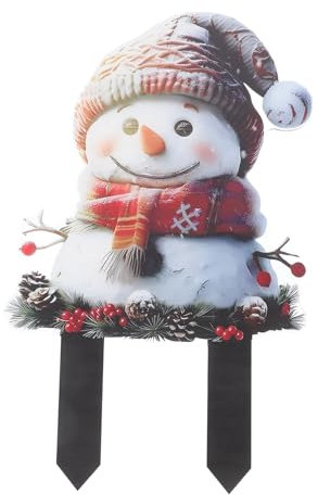 Toddmomy Acryl Weihnachtsstecker Schneemann Wetterfest für Garten
