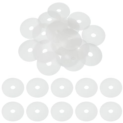 QUARKZMAN 20 Stück M8 Silikon Unterlegscheiben 8mm ID 40mm OD 2mm dick Dichtungsringe O-Ring Distanzscheiben Beilagscheiben Dichtungen Wasserhahn Dichtung für Elektroverbindung Auto, Weiß