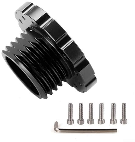 Lenkradadapter kompatibel mit Thrustmaster T300 T500 Aluminiumlegierung Konstruktion (schwarz)