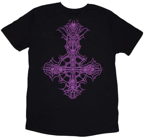 Ghost Metal Band Logo Purple Grucifix T Shirt