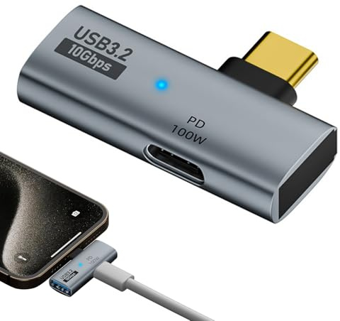 USB C USB Adapter - Aluminium PVC Konstruktion, 10 Gbit/s Hochgeschwindigkeitsübertragung, Stromversorgung und zuverlässig, leichter tragbarer Stecker | für Datenkonnektivität