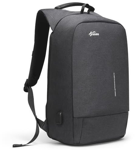 Fresion Sac à Dos Homme Sac Femme - Sac a Dos Ordinateur Portable pour 15,6 Pouces Ordinateur, Sac à Dos Antivol Étanche avec Port de Charge USB pour Voyage Affaires École (Gris foncé)