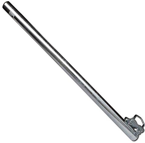 Geländerhalter / Balkonhalter Mast für Geländer Stahl 80cm mit 2 Schellen Balkon Halterung 48mm Mastverlängerung