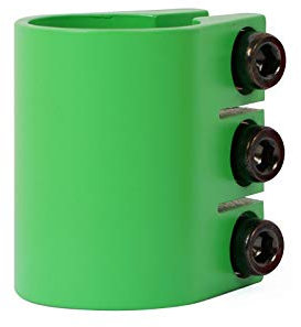 Two Bare Feet TBF Pro Series Scooter Quad & Tri Clamps // Fit TBF Slamm Razor MGP Grit JD Bug (Green (Tri Clamp))