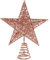 Amosfun Glittered Christmas Tree Topper Star Treetop for Christmas Tree Decoration or Home Decor (Rose Gold) 20cm