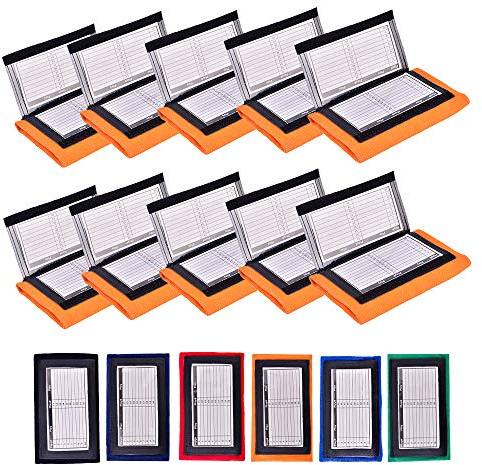 Careworx Playbook-Armband (Jugendliche oder Erwachsene) mit 3 Fenstern - ideal für Tackle, Touch- und Flaggenfußball, Orange, Jugendliche, 10 Stück