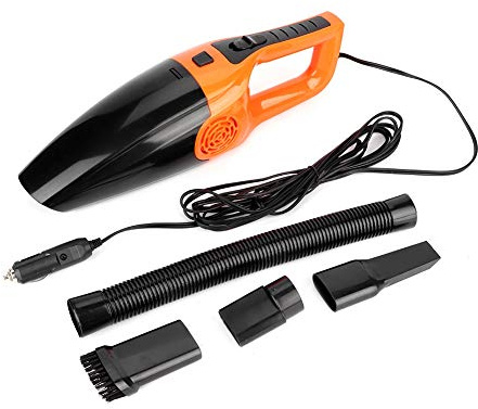 Aramox akku handstaubsauger Staubsauger, 12V 3600pa Auto-Staubsauger Tragbarer, Nasser, trockener Staubfänger mit doppeltem Verwendungszweck(Orange)