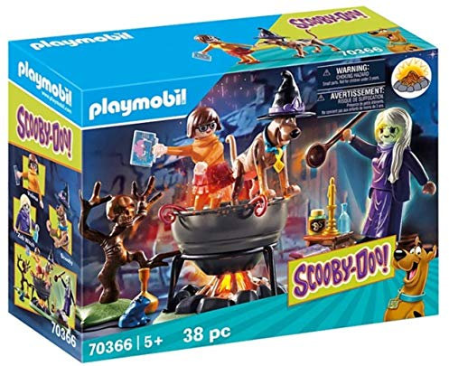 PLAYMOBIL Scooby-DOO! 70366 Aventura en el Caldero de la Bruja, con Efectos de Luz, A Partir de 5 Años