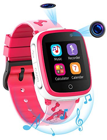 Fitonme 4G Montre Intelligente Enfant avec GPS LBS WiFi Appel Vidéo Mode école Podomètre Geo-Fence SOS Anti-Perte d'outils d'éducation précoce Écran HD Smartwatches pour Enfants…