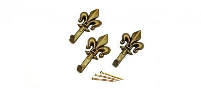 Gancio a giglio oro per quadri (47mm - 3 pezzi)