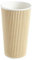25 X 20oz Disposable Kraft Paper Cups, Triple Walled Ripple Cups for Coffee, Tea and Other Drinks Hot and Cold Disposable Tableware