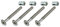 4 x HMH-Shop Bettschraube M6 x 60 mm + Quermutter M6 Bettbeschlag Innensechskant