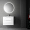 Mueble de Baño Comet Suspendido | Mueble Baño Fondo Reducido 2 Cajones Cierre Amortiguado y Lavabo Cerámico (80x40cm, Blanco Brillo)