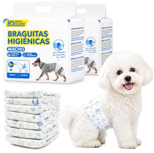 BPS BPS-2206 BPS-2206 Einweg-Hundewindeln für Hunde, Haustiere, 16 Stück, super saugfähig, hygienisch, 4 Größen (L)