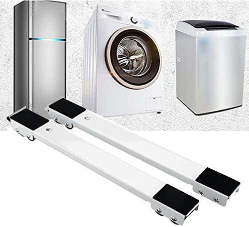 Socle Lave-Linge Roulettes,Support Machine a Laver,Base Réglable Mobile Multifonctionnelle,Stent Universel Télescopique,adapté au sèche-Linge,Machine à Laver,Réfrigérateur,Meuble etc,Charge 300 kg