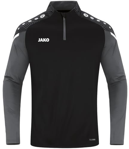 JAKO Performance Ziptop Schwarzgrau, M Herren