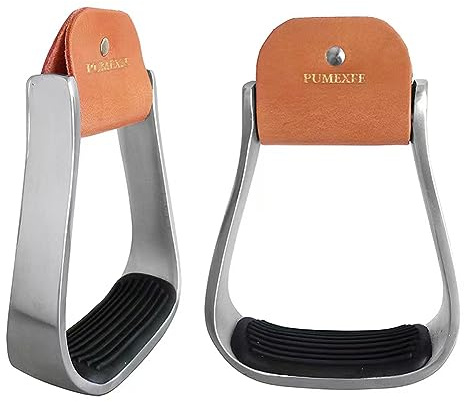 PUMEXFE Stainless Steel Horse Stirrups Anti-Rust Lightweight Anti Slip Flexible Safety Stirrup for Equestrian Professional Horsemen