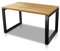 VEIKIN DESIGN Esstisch London Black Buche massiv 200 x 100 cm, Designer Tisch Massivholz mit massiv Stahl Tischgestell schwarz matt pulverbeschichtet, Premium Esszimmertisch!