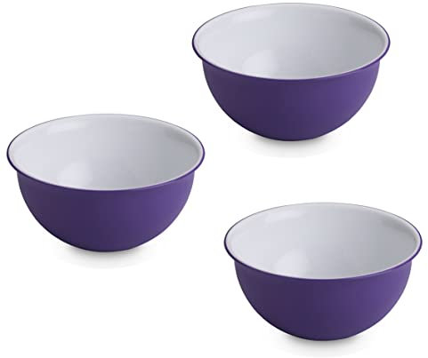 Omada Design 3 Ciotole Cucina Colorate da 0,5 lt, Leggera e Resistente, con Microban Antibatterico, Made in Italy, Linea Sanaliving