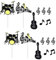 16 Pcs Music Notes Cake Toppers Happy Birthday Cake Toppers Set Cake Decoration Guitar Cake Muffin Decoration for Anniversary Bridal Engagement Cake Decorating