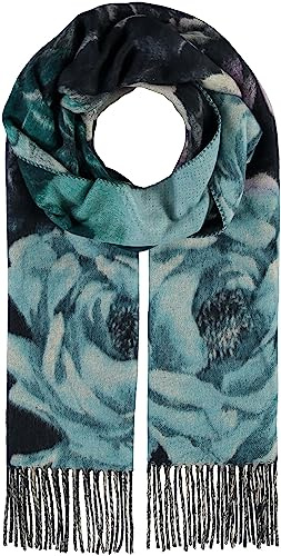 Giorgio Rimaldi Schal 30 x 180 cm - Weicher als Kaschmir - Made in Germany - Schal mit Blumen-Motiv für Damen - Perfekt für Herbst und Winter